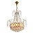  luce di soffitto di cristallo dorato con 3 luci