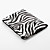  Zebra Print 360 Degree Rotating PU Leather Case and Stand for the New iPad (Black)