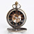  kvinder sort legering mekanisk analog lommeur (bronze)