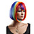  Capless Bob Style hochwertigen synthetischen gerade Regenbogen wigshairstyle