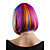  Capless Bob Style hochwertigen synthetischen gerade Regenbogen wigshairstyle