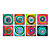  Hand-painted Abstract Oil Painting with Stretched Frame - Set of 8