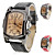  donne eleganti pu pelle in stile orologio da polso al quarzo (colori assortiti)