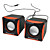  USB Mini Cube Speakers for PC, MP3 Player and Mobile Cell Phones (2W x 2)