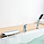  Contemporary Brass Tub Faucet with Hand Shower - Chrome Finish
