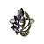  Luxurious Cubic Zirconia Platinum Plated Four Irregular Shape Fashion Ring (More Colors)