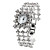  Frauen stilvolle Legierung analoge Quarz-Armbanduhr (Silber)