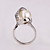  magnifique en or 18 carats grande perle anneau de mode de cristal