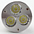  MR16 3 * 2W 6000k 450lm bombilla de color blanco natural, punto de luz (12-18V, 6W)