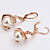  Fashion Imitation Pearl Alloy Hoop Earrings