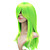  Capless High Quality Synthetic Fashion Green Long Straight Party Wig