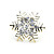  Elegant Alloy With Rhinestone Brooch