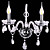  Modern Crystal Wall Lights with 2 Lights in Candle Feature