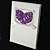  Lilac Rose Heart Guest Book with Tri-Fold Blank Pages
