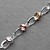  Beautiful Silver Plated Colorful Rings Key&Lock Charm Women's Bracelet