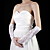  Satin Elbow Length Fingerless Bridal Gloves With Embroidery (More Colors)