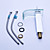  Contemporary Waterfall Bathroom Sink Faucet with Glass Spout and Pop up Waste