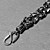  moda plateado fría la cabeza Double Dragon pulsera unisex