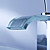  Contemporary Waterfall Bathroom Sink Faucet with Glass Spout and Pop up Waste
