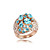  hermosa de oro 18k de cristal anillo de la moda (más colores)