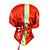 KOOPLUS-Men's 100% Polyester Cycling Headscarf (Red)