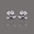  GorgeousSilver Plate Rhinestone Flower Earring
