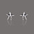  Gorgeous Silver Plate Polish Star Stud Earring