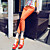  moda leopardo lápis capri pants