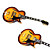  Derulo - (jazz gitaar) high-grade maple hollowbody electirc gitaar met tas / riem / picks / kabel / whammy bar