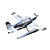  e domodel-2.4g 6ch rc avião A36 (rtf) trem de pouso fixo