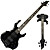  Derulo - (Bassman) flamme totem innlagt elektrisk bass gitar med gig bag / stropp / picks / kabel