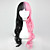  lolita rizado peluca inspirada en color mezclado negro y rosado gótico cola de caballo 70cm