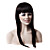  Mono Top High Quality Human Hair Long Black Straight Hair Wig