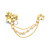  Gorgeous Alloy With Rhinestones / Pearls Flower Brooch