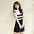  Lady Elegant Short Sleeve Step Dress
