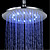  7 Colors Changing LED Contemporary Chrome Shower Faucet Head of 10 inch