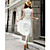  senhora elegante vestido longo branco