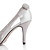  cuero superior tacón de aguja peep toe con diamantes de imitación / zapatos de moda bowknot en el talón