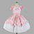  Short Sleeve Knee-length Pink and White Cotton Princess Lolita Dress