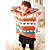  Fashion Color Stripes Hearts Knitwear
