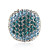  Charming Platinum Plated Round Blue Crystal Ring