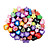 50pcs 3D Ceramic Stars Application Nail Decorations(Random Color)