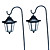  Set of 2 Singe Color  Solar Panel Lantern Lights Shepherd Lamps(CIS-A2063)