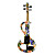 Kinglos - (DSZA-1101) Ebony Parts Electric Violin with Case/Rosin/Bow/Headphone/Cable (Water-lily Design)