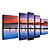  Håndmalt Abstract Oil Painting med Trykk Frame - Sett med 5