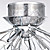  LIPPSTADT - Lampadario stile moderno in cristallo con 11 lampadine