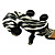  Kinglos - (DSZA-1302) Ebony Parts Electric Violin with Case/Rosin/Bow/Headphone/Cable (Zebra-Stripe)