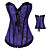  Satin with Flower Strapless Front Busk Closure Corsets Shapewear(More Colors)