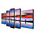  Håndmalt Abstract Oil Painting med Trykk Frame - Sett med 5