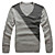  gris-blanc pull à manches longues